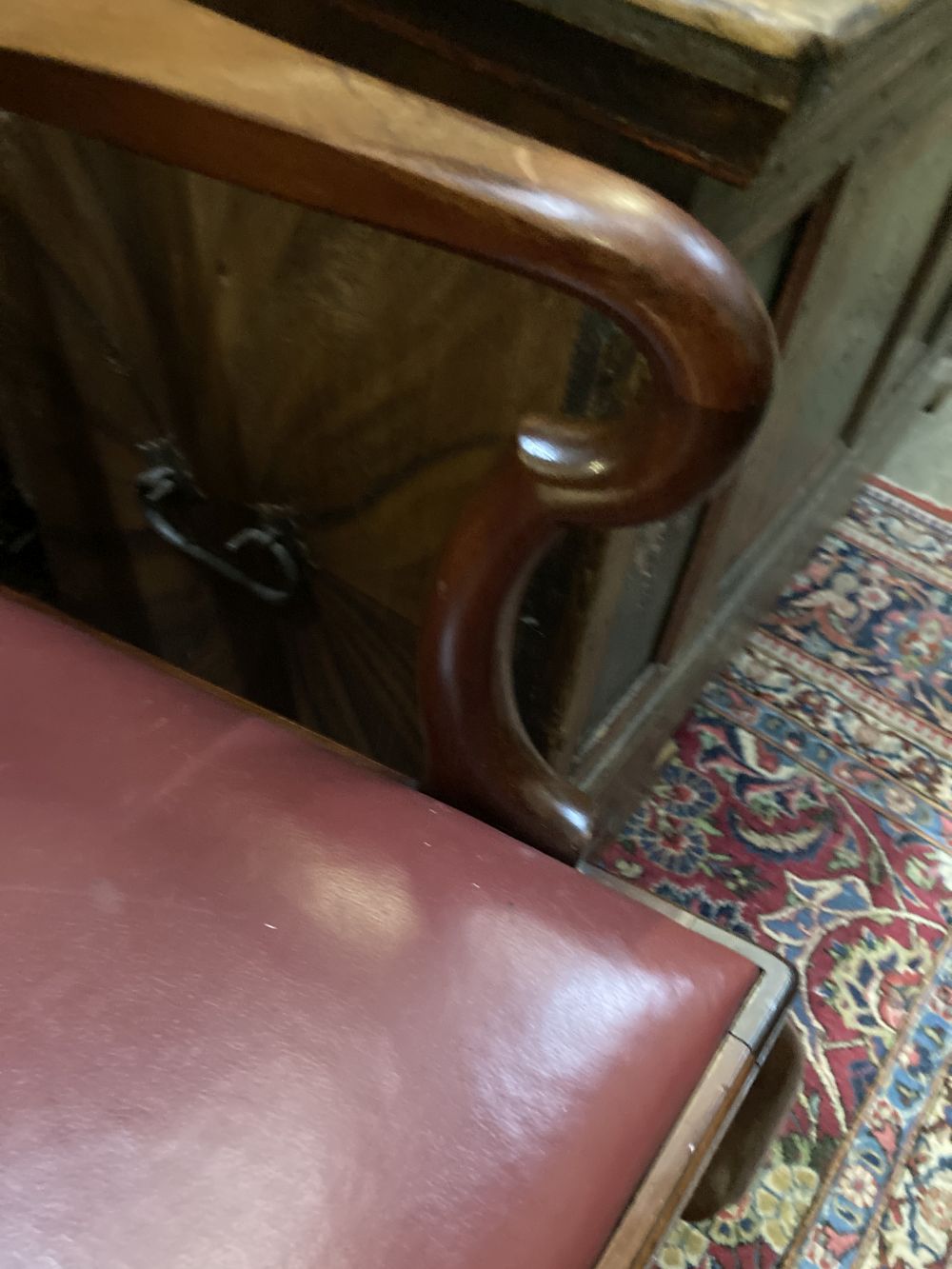 A set of eight mahogany dining chairs
